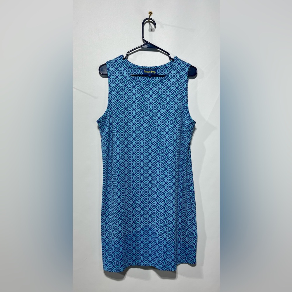 Bananna Boat Blue Geometric Mini Dress Size Large